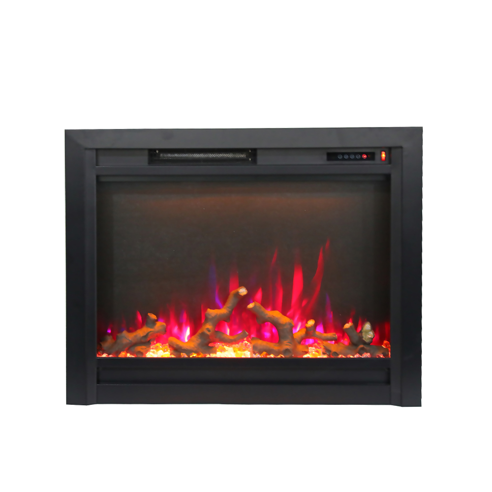 Imitation Wood Carbon Color Touch Screen Built-in Fireplace